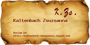 Kaltenbach Zsuzsanna névjegykártya